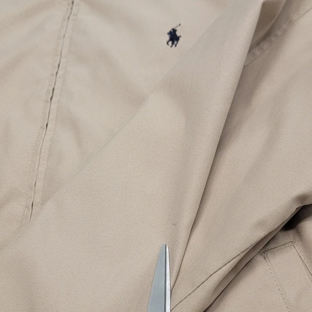 Polo Ralph Lauren Jacket Mens XL Beige Bi-Swing Bomber Collared Plaid Lined - Picture 4 of 15